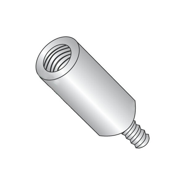 Newport Fasteners Round Standoffs, #8-32 Thrd Sz, 1-1/4 in Bd L, 18-8 Stainless Steel Plain, 1/4 in OD, 500 PK 657424 - main